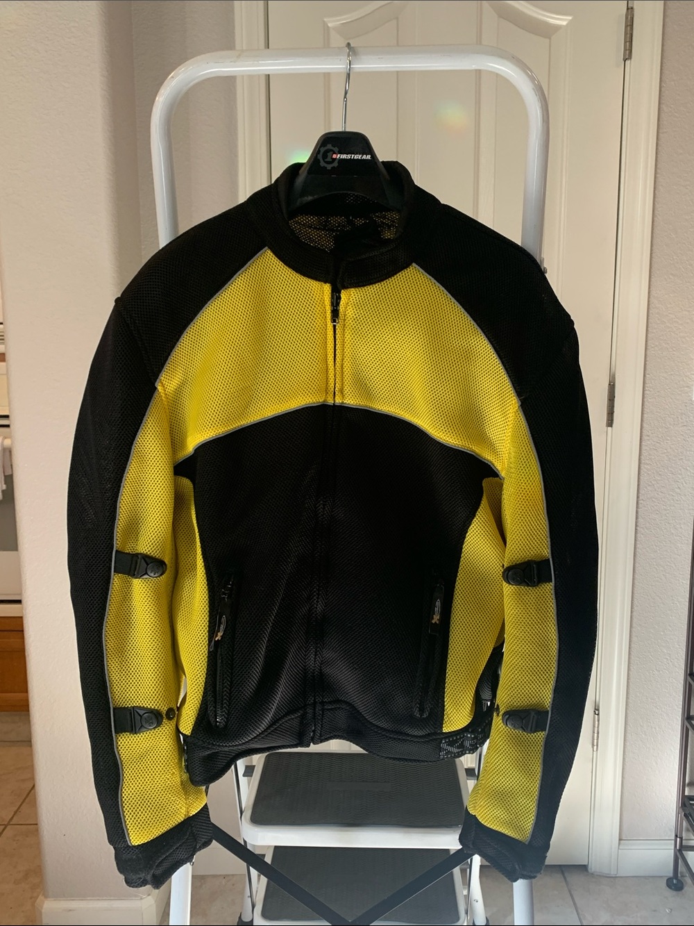Element Black and Yellow Mesh Performance Motorcycle Jacket